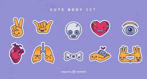 Cute body sticker set Cute body sticker set
