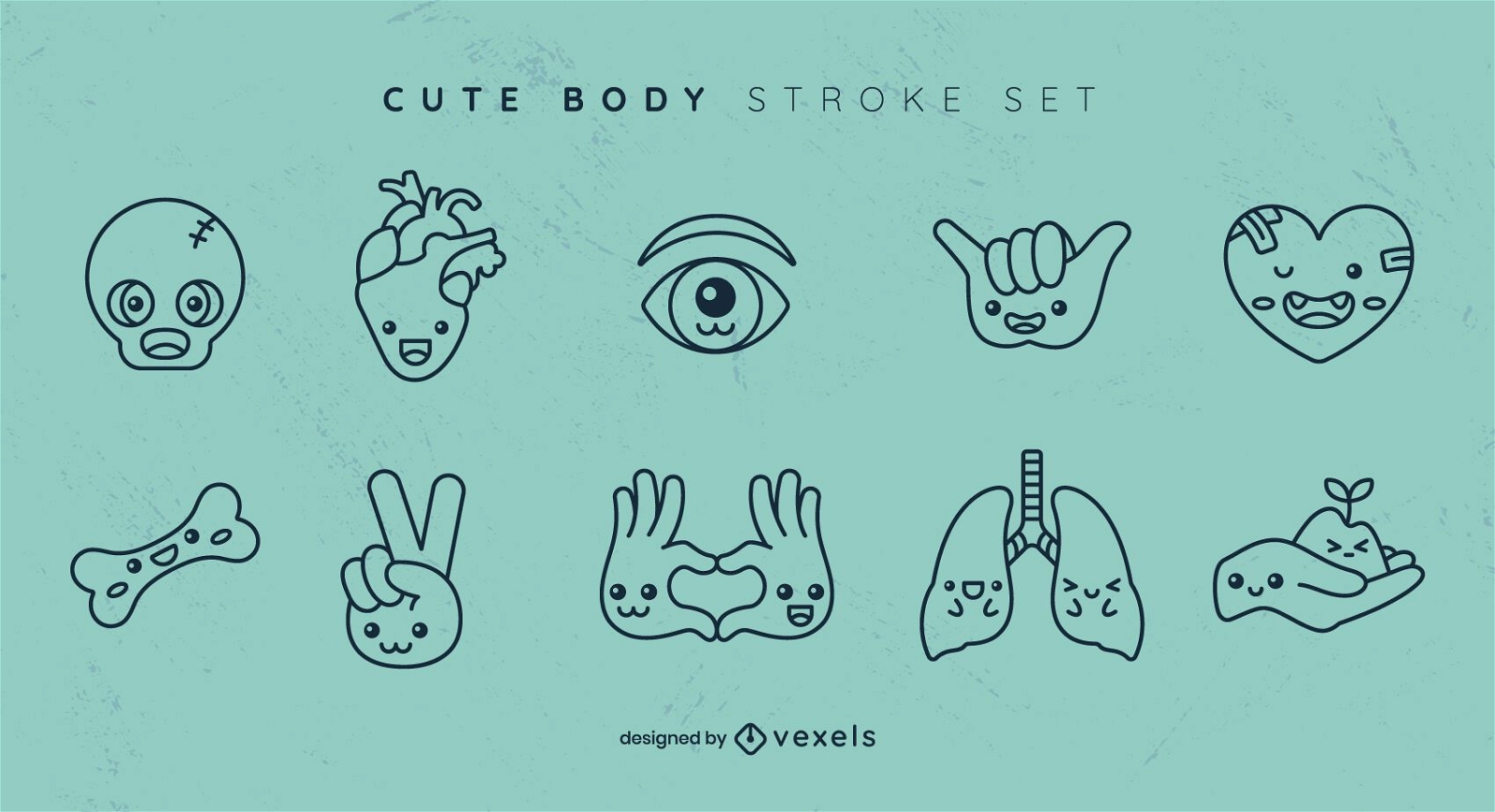 Cute body stroke set