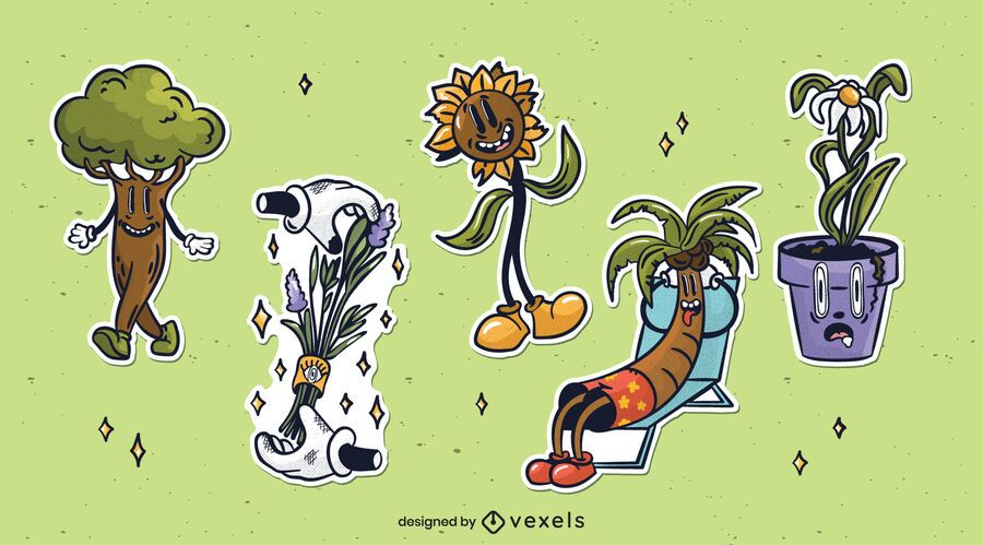 Creepy plant sticker set Creepy plant sticker set