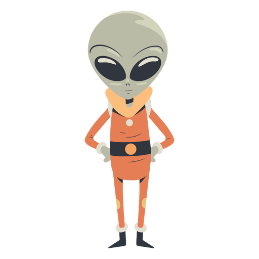 Alien arms on hips character PNG Design