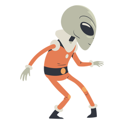 Alien bended knees character Transparent PNG