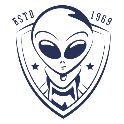 Alien gründete 1969 ein Abzeichen PNG-Design