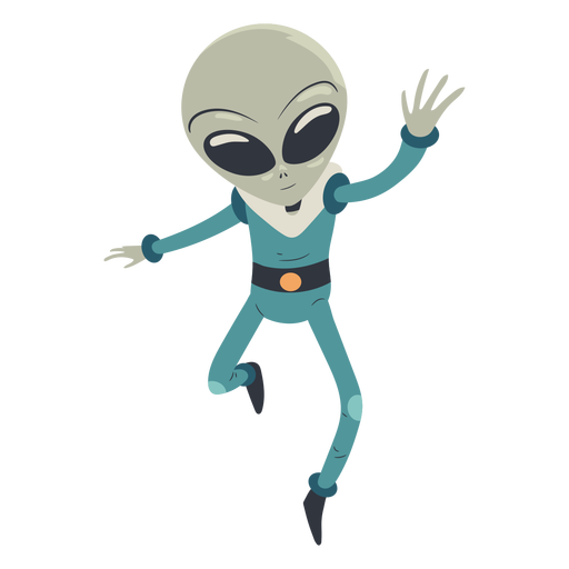Außerirdischer springender Charakter PNG-Design