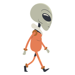 Alien walking character PNG Design