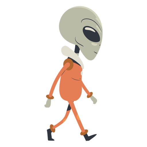 Personaje alien?gena caminando Diseño PNG