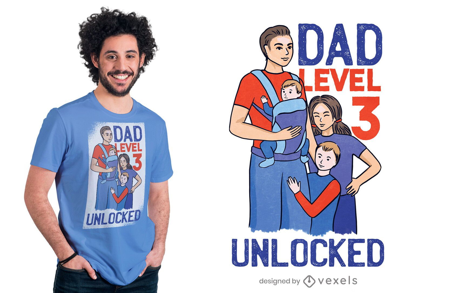 Diseño de camiseta de papá nivel 3