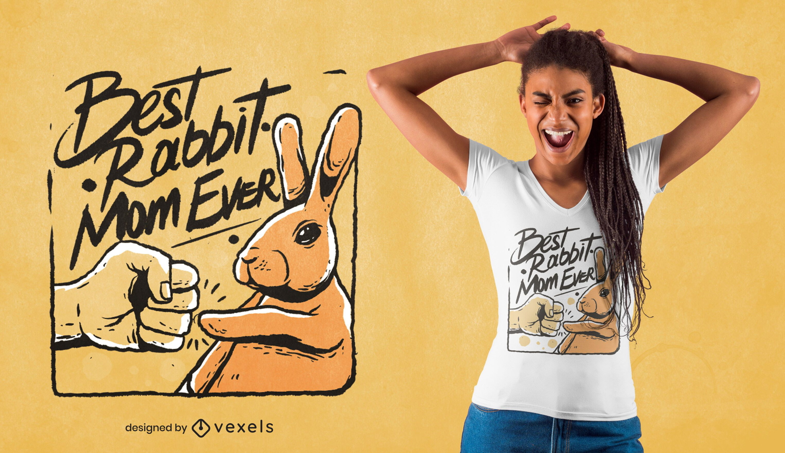 Best rabbit mom t-shirt design