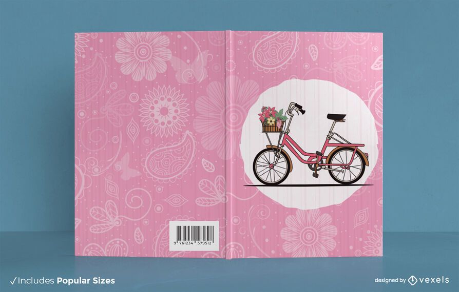 Design de capa de livro de bicicleta fofa Design de capa de livro de bicicleta fofa