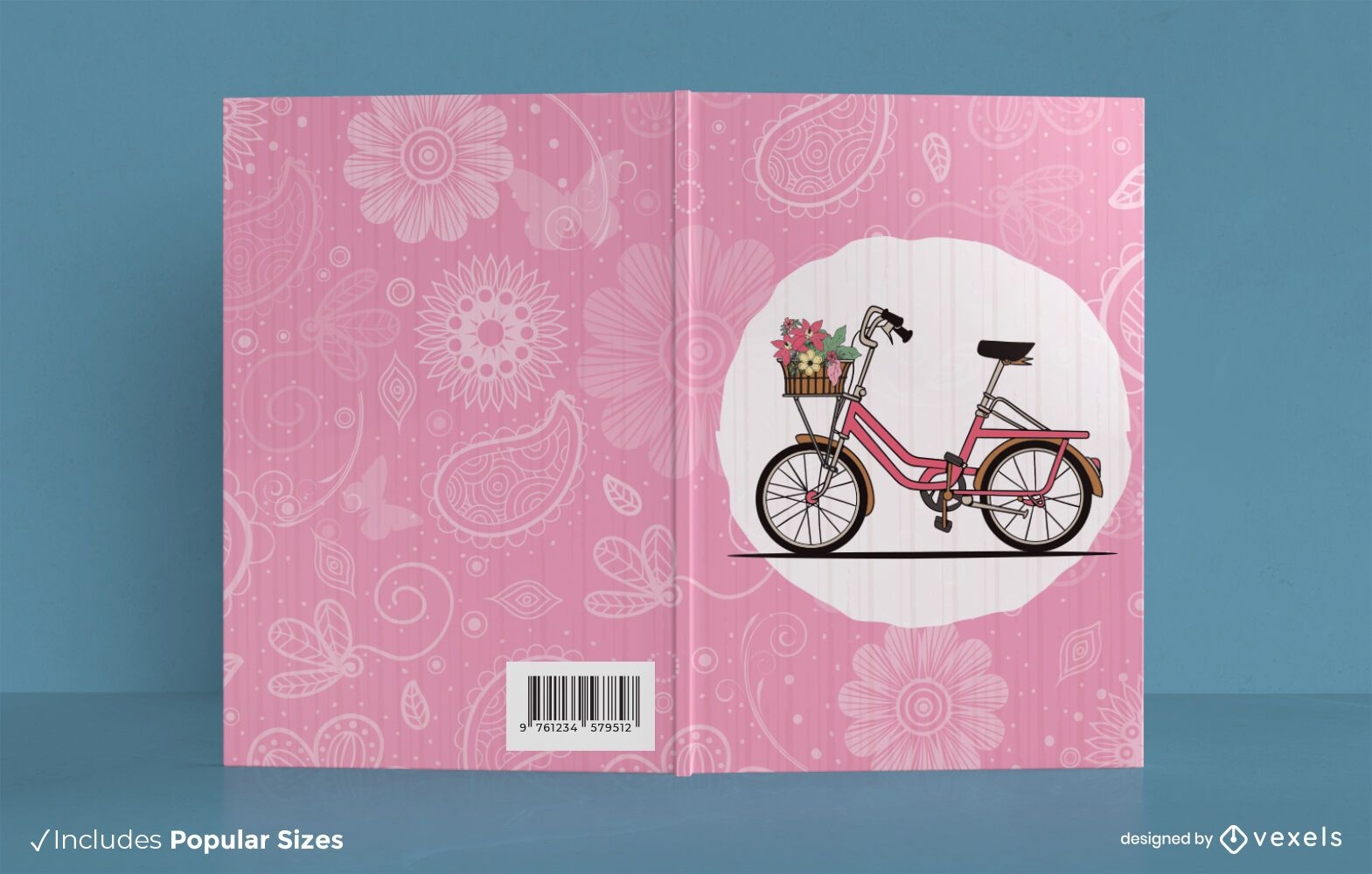 Diseño de portada de libro de bicicleta lindo