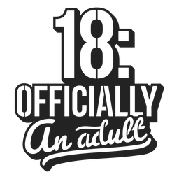 18 officially adult cake topper Transparent PNG