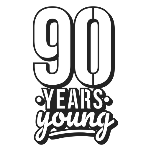 90 Jahre junger Tortenaufleger PNG-Design
