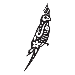 Cráneo de pájaro recortado Diseño PNG