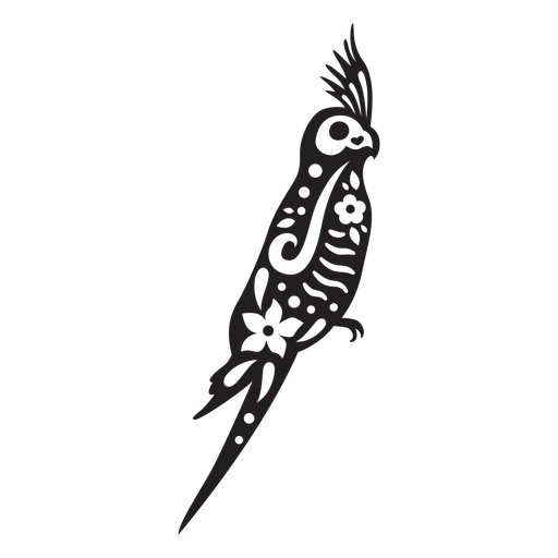 Crânio de pássaro cortado Desenho PNG