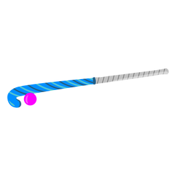 Blue hockey stick design flat Transparent PNG