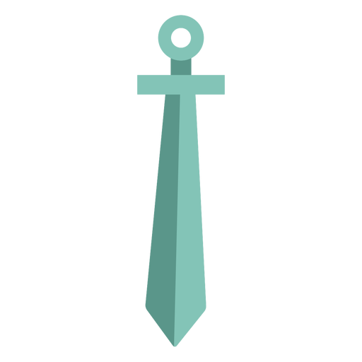 Blue sword element flat PNG Design