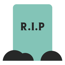 Blue Tombstone Element Flat PNG & SVG Design For T-Shirts