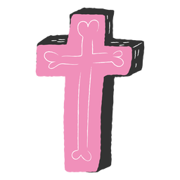 Cruz cristã de osso Desenho PNG