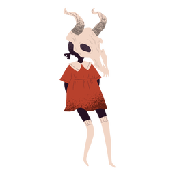 Bull skull creature textured PNG Design