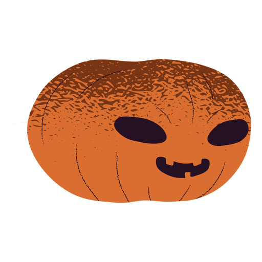 Carved pumpkin creepy smile textured