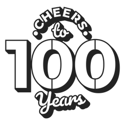 Felicidades para o bolo de 100 anos Desenho PNG