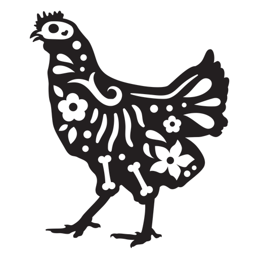 Crânio de galinha cortado Desenho PNG