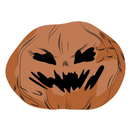 Creepy pumpkin illustration halloween