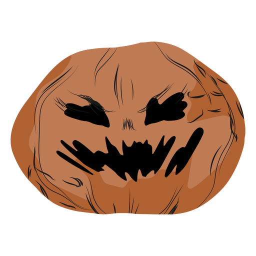 Ilustração de abóbora assustadora de halloween Desenho PNG