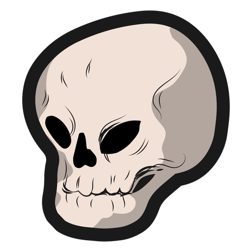 Creepy skull sticker