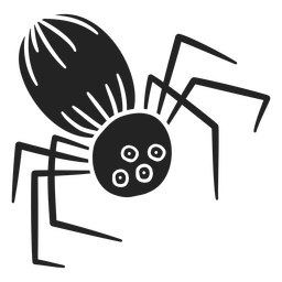 Aranha assustadora de halloween cortado Desenho PNG