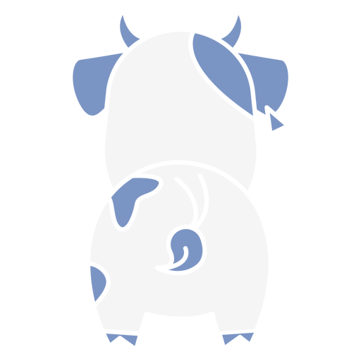 Vaca azul fofa recortada Desenho PNG