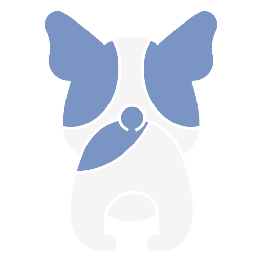 Cute blue dog back cut out PNG Design