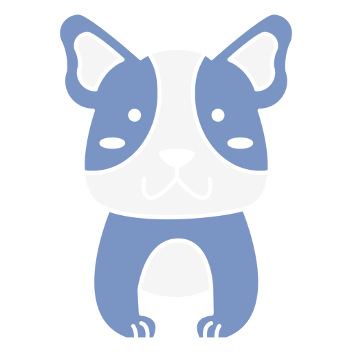 Cute blue dog cut out PNG Design