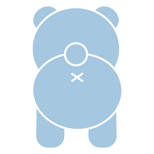 Lindo panda azul recortado Desenho PNG