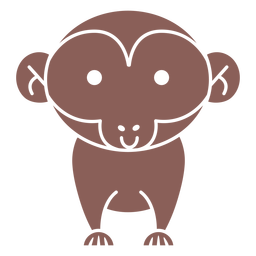 Design PNG E SVG De Macaco Fofo Para Camisetas