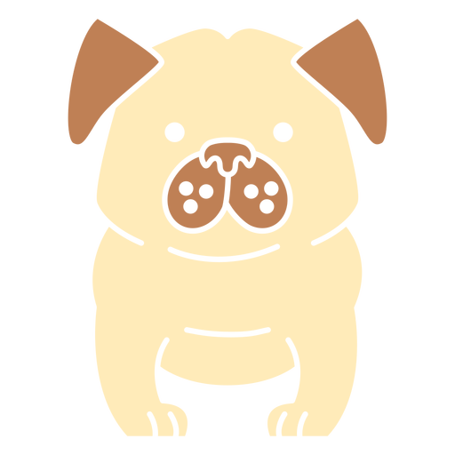 Cute bulldog cut out PNG Design