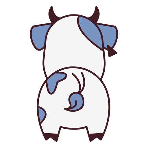 Vaca fofa de costas achatadas