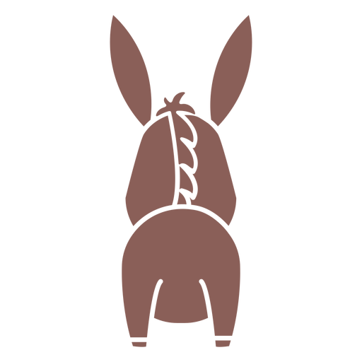 Cute donkey back cut out