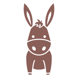 Lindo burro cortado Diseño PNG
