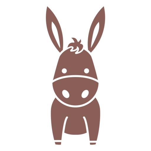 Cute donkey cut out PNG Design