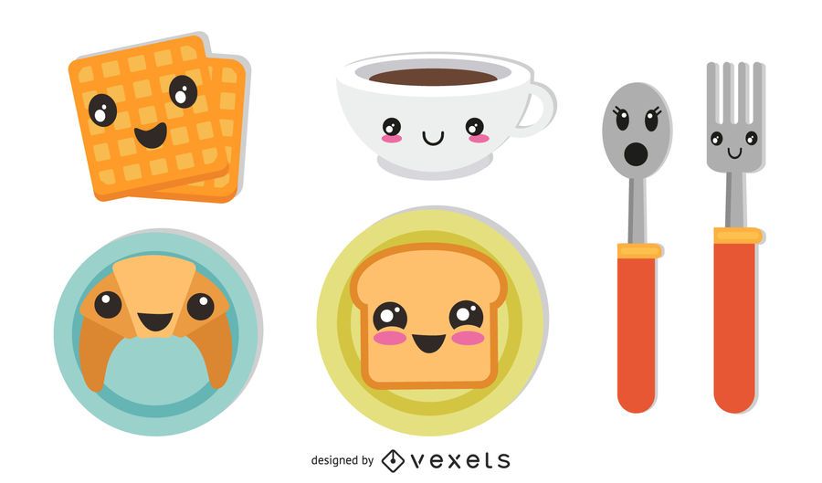 Cute Breakfast Elements Cute Breakfast Elements