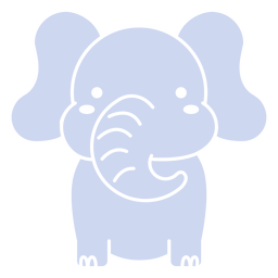 Cute elephant cut out PNG Design