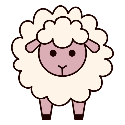 Apartamento de ovelhas fofas e fofas Desenho PNG