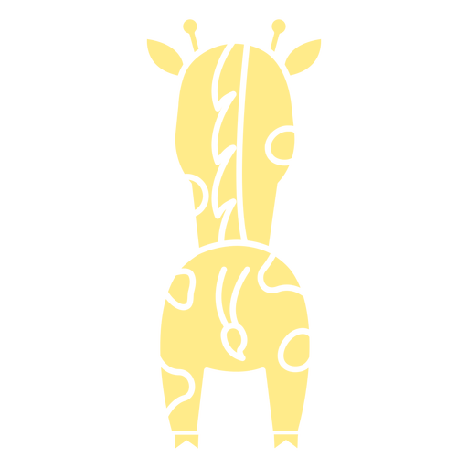 Cute giraffe back cut out