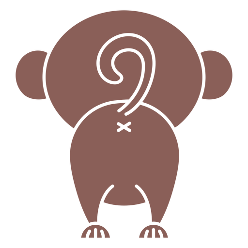 Macaco bonito recortado Desenho PNG