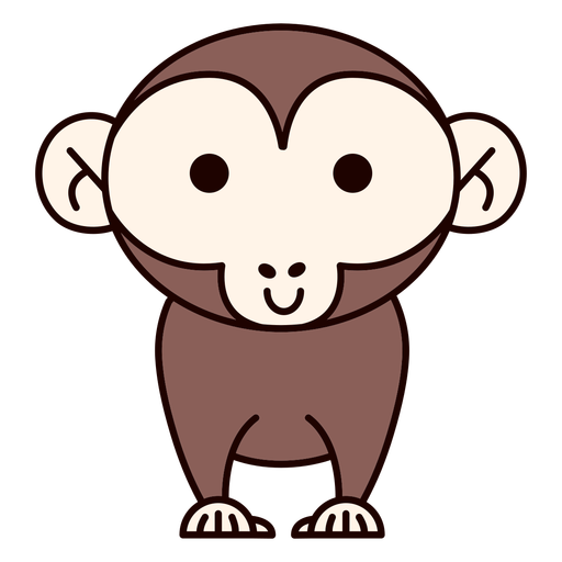 Cute monkey flat