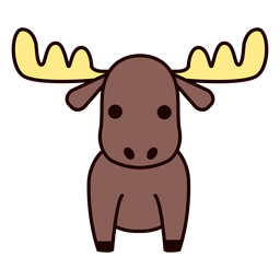 Cute moose flat