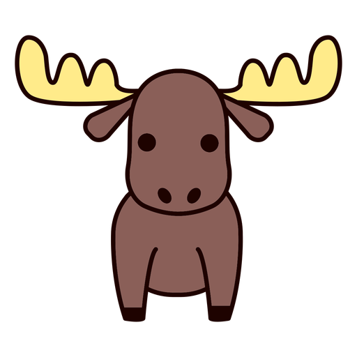 Download Cute Moose Flat Transparent Png Svg Vector File