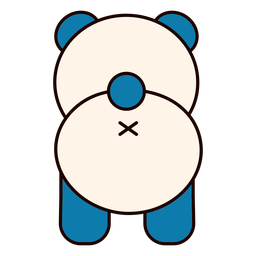Design PNG E SVG De Traço De Urso Panda Fofo Para Camisetas