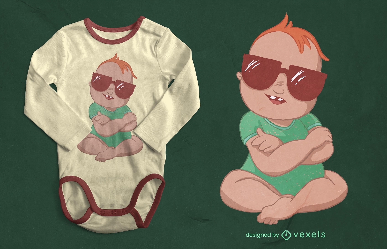 Sunglasses baby t-shirt design