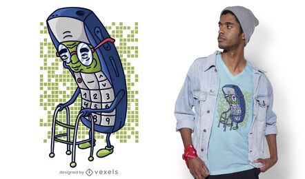 Old cellphone t-shirt design Old cellphone t-shirt design